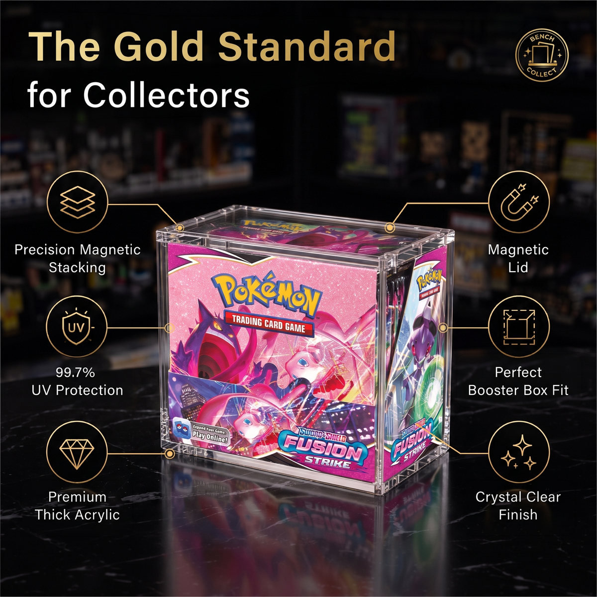 Pokemon Magnetic Stackable Booster Box Display Case