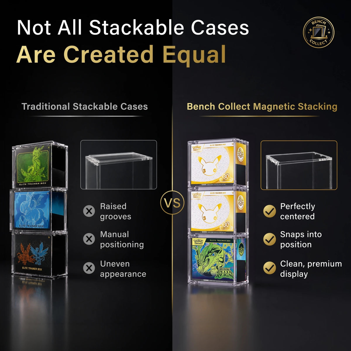 Pokemon Magnetic Stackable Elite Trainer Box (ETB) Display Case