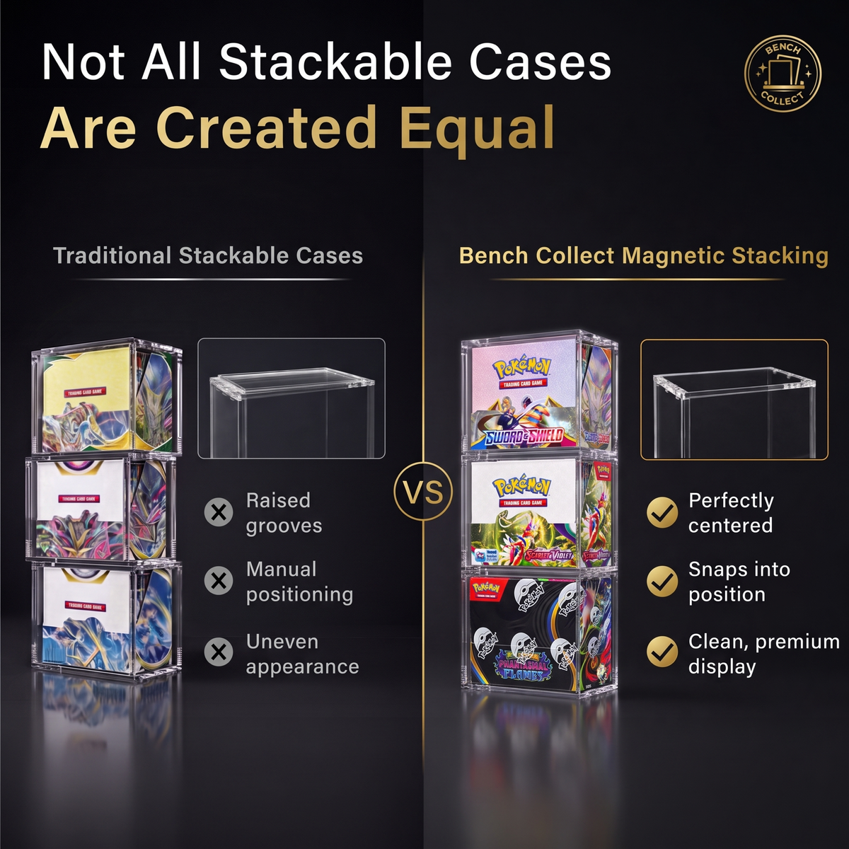 Pokemon Magnetic Stackable Booster Box Display Case