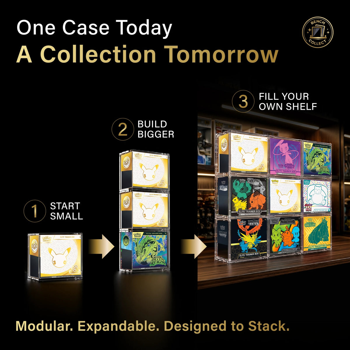 Pokemon Magnetic Stackable Elite Trainer Box (ETB) Display Case