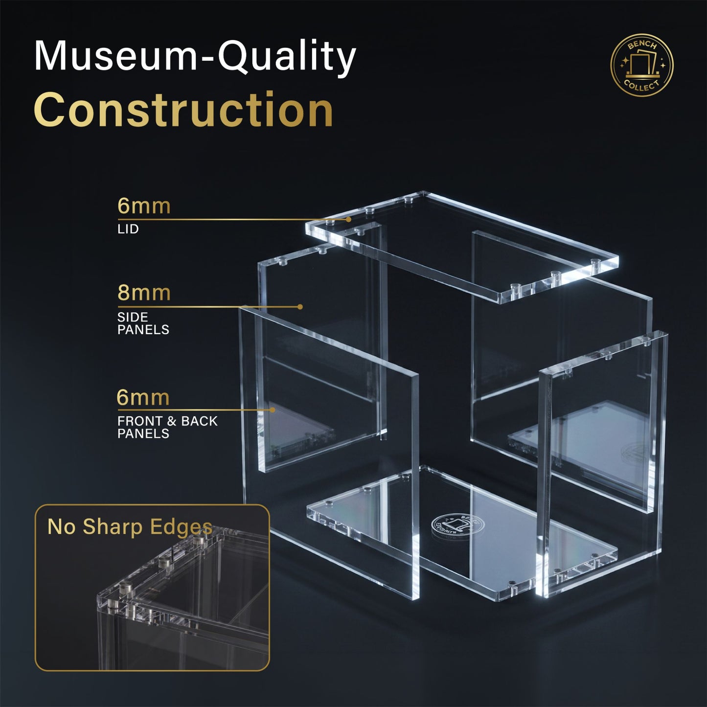 Bench Collect Pokemon Magnetic Stackable Booster Box Display Case