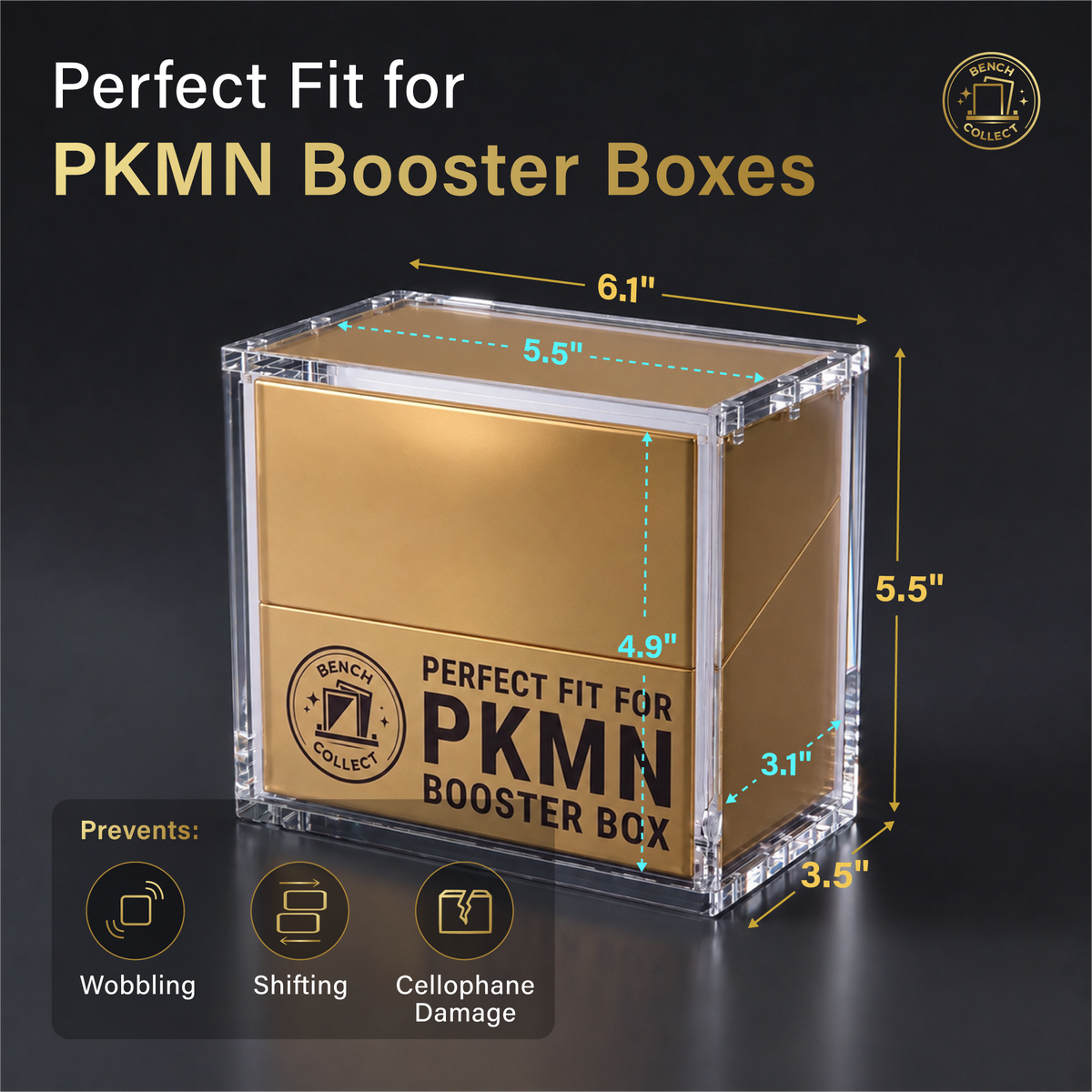 Pokemon Magnetic Stackable Booster Box Display Case
