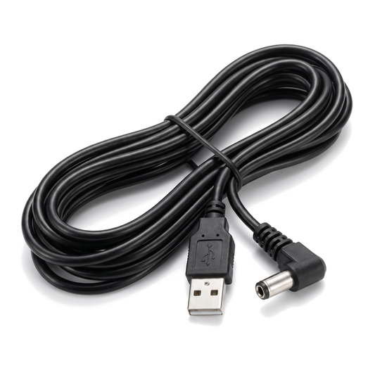 80" Power Cable for LED Stand, USB-A to DC Barrel Connector